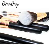 5 Pieces Cream White Black Color Horsehair Eye Shadow Luxury Bling Buy Brush Makeup Brushes with Plastic Bag