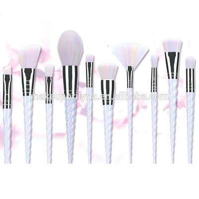 HOT 2019 10 pieces makeup brush set glitter unicorn makeup brushes brochas unicornio maquillaje de china